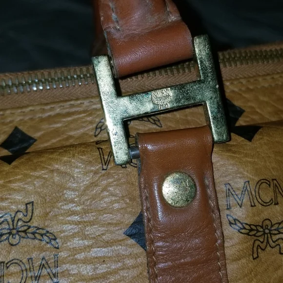 VINTAGE  MCM luggage  laptop carry on detachable strql bag - Picture 2 of 16